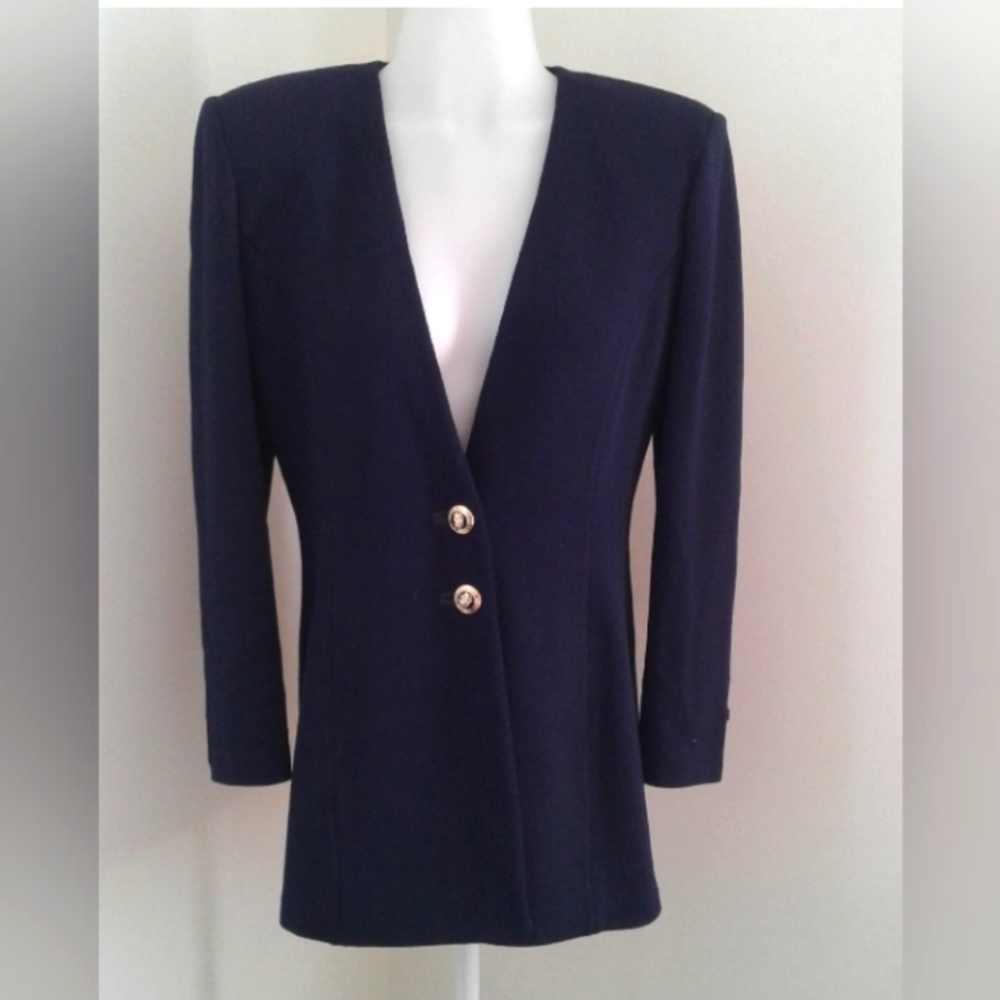 St. John Basics Dark Blue Cardigan Size 2